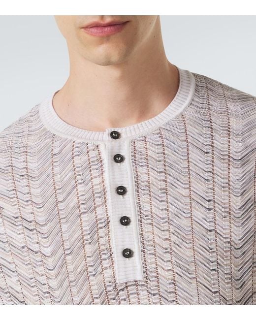 Missoni Gray Cotton-Blend Sweater for men