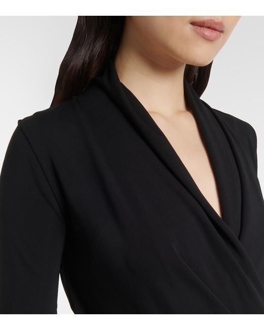 Totême  Black Draped Jersey Top