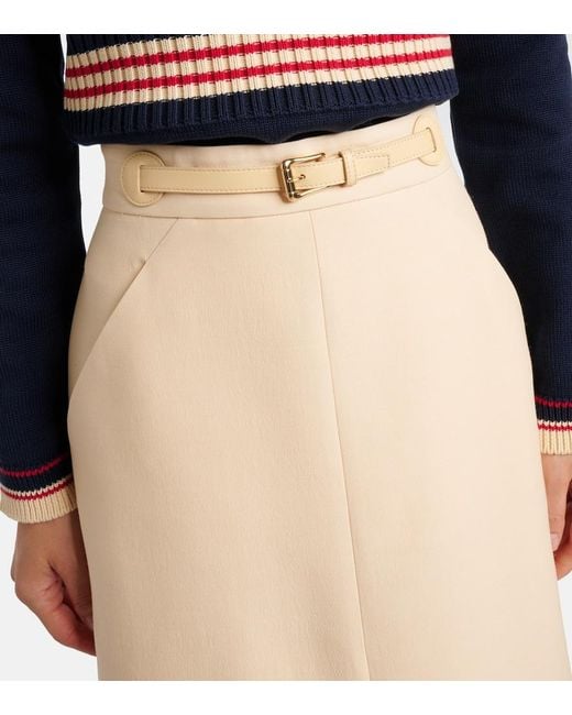 Valentino Natural Crepe Couture Midi Skirt