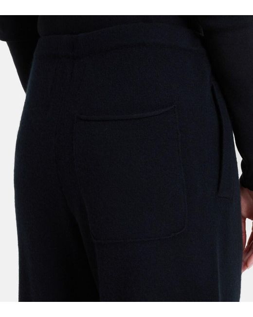 Extreme Cashmere Blue N°320 Rush Cashmere-Blend Wide-Leg Pants
