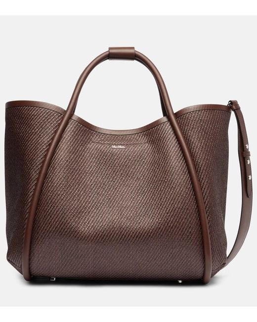 Borsa Summer Marinem Medium di Max Mara in Brown
