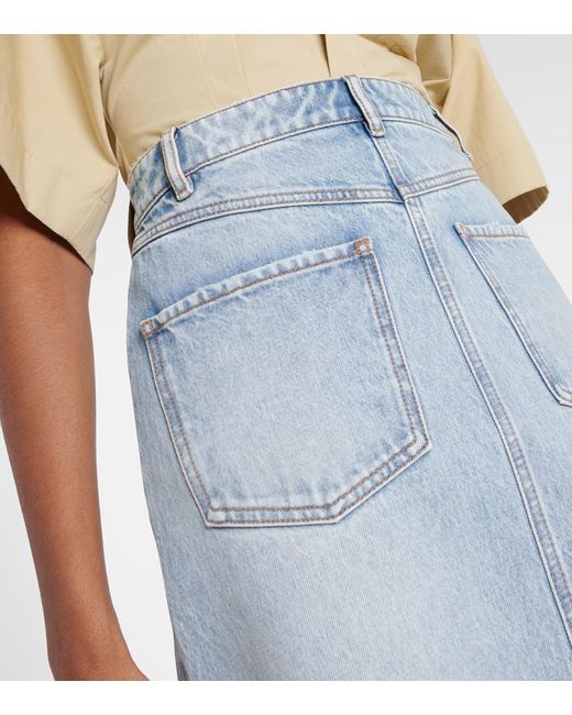 Sportmax Blue Piave Denim Maxi Skirt