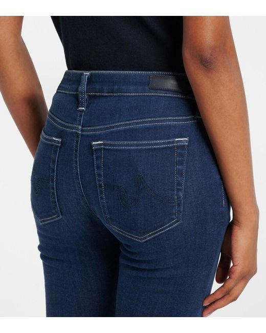 AG Jeans Blue Jodi Cropped Flared Jeans