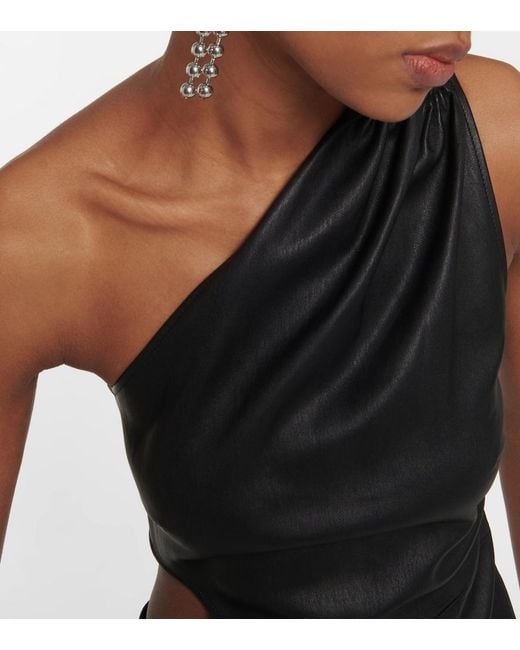 Amiri Black Cutout Leather Top
