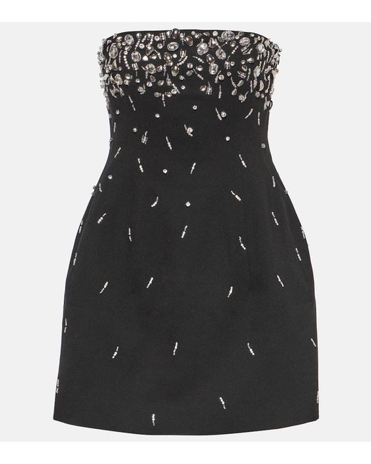 Jonathan Simkhai Black Arta Embellished Bustier Minidress
