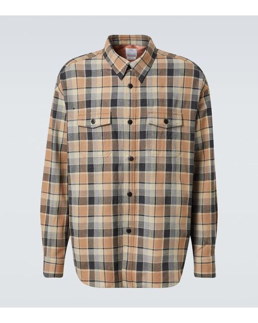 Camisa Lumber Check De Lana Y Lino Visvim de hombre de color Natural
