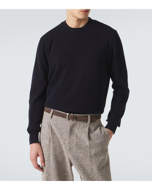Agnona Blue Cashmere Sweater for men