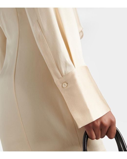 Blumarine Natural Draped Minidress