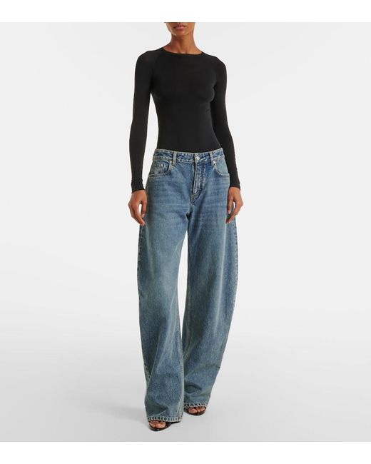 Alaïa Blue Barrel-Leg Jeans