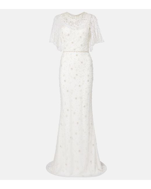 Jenny Packham White Bridal Sylvia Embellished Gown