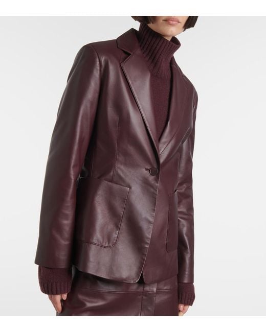 Joseph Brown Leather Blazer