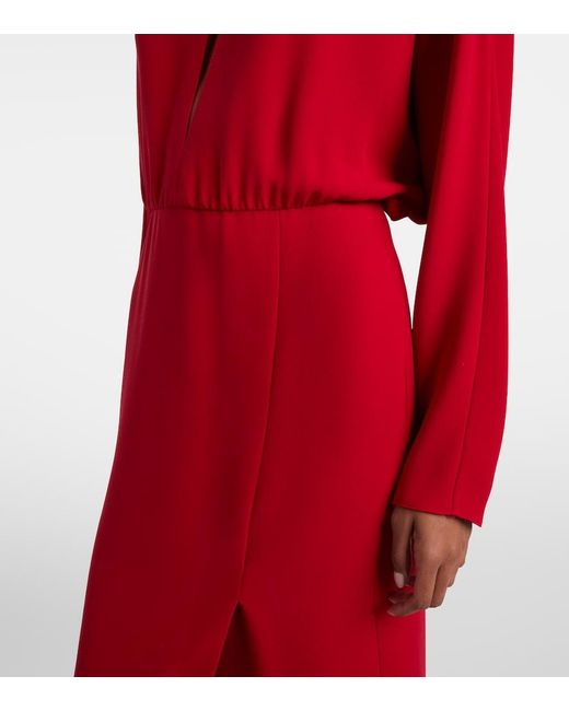 Valentino Red Silk Gown