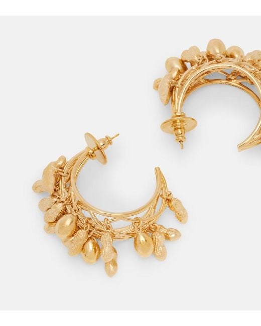 Givenchy Metallic Lucky Charms Hoop Earrings