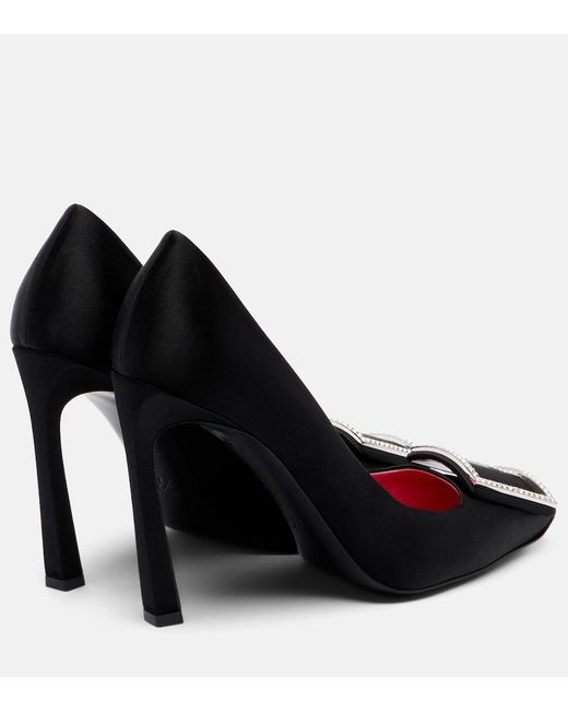 Roger Vivier Red Trumpette 100 Satin Pumps