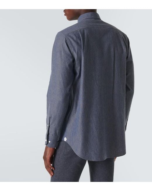 Camisa Andre De Chambray Loro Piana de hombre de color Blue