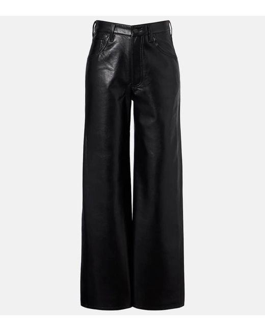 Citizens of Humanity Black Ayla High-Rise Wide-Leg Pants