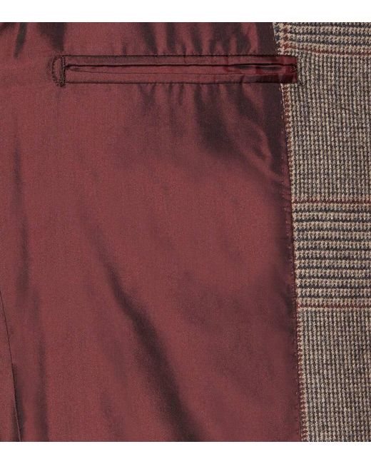 Blazer De Lana A Cuadros Rubinacci de hombre de color Brown