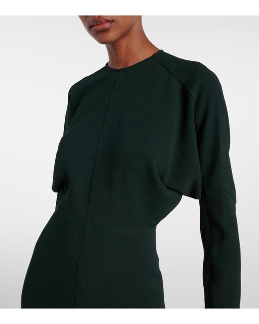 Victoria Beckham Black Midikleid Dolman Aus Cady