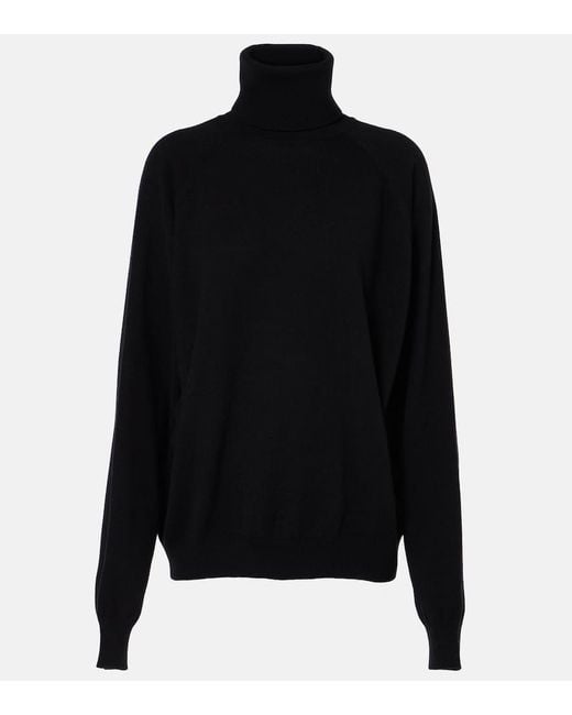Saint Laurent Black Cashmere Turtleneck Sweater