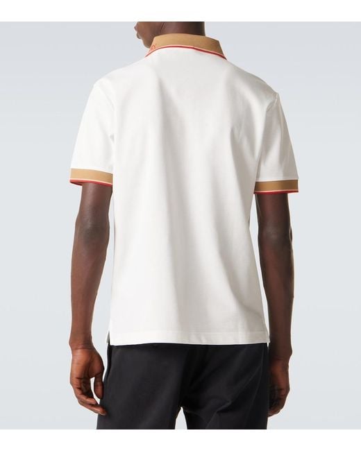 Polo Evan De Algodon Burberry de hombre de color White