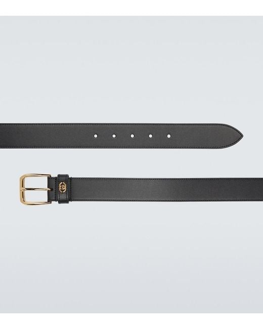 Gucci Black Interlocking G Leather Belt for men