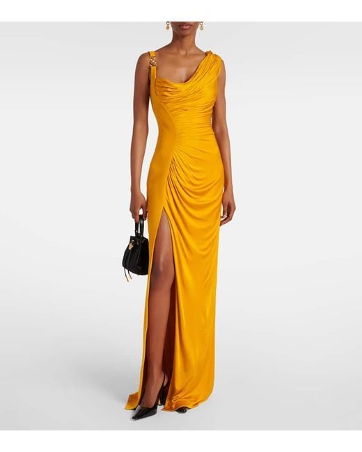 Versace Metallic Medusa '95 Pleated Gown