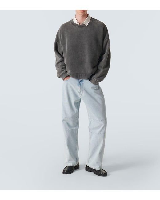 Acne Sweatshirt aus Baumwoll-Jersey in Gray für Herren