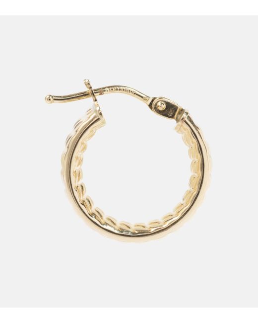 STONE AND STRAND Metallic Le Groove 14kt Gold Hoop Earrings
