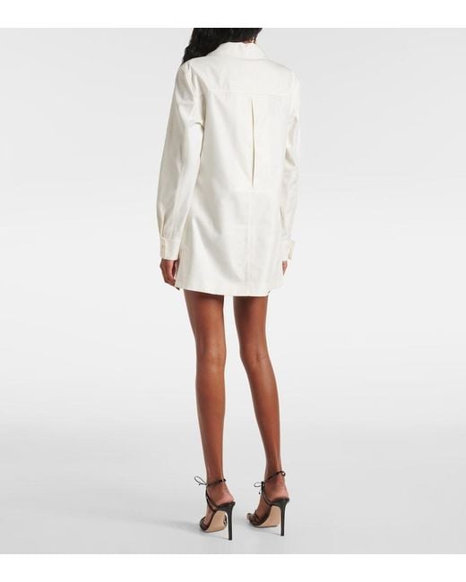 Tom Ford White Cotton And Silk Minidress
