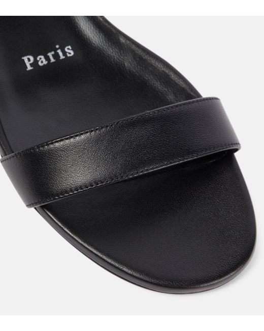 Christian Louboutin Black Miss Choca Leather Sandals