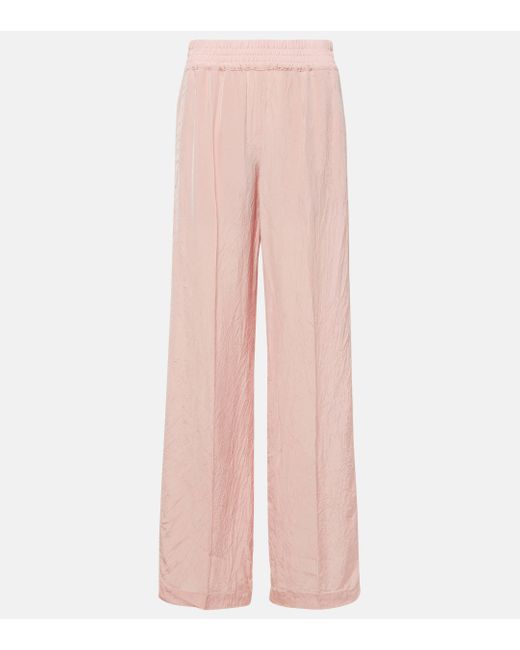 Pantalon ample a taille haute Victoria Beckham en coloris Pink