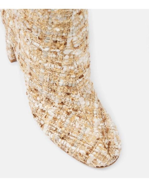 Gianvito Rossi Natural Boucle Knee-High Boots