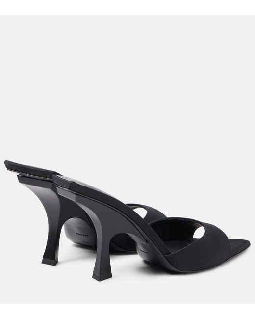 The Attico Black Ester 95 Satin Mules