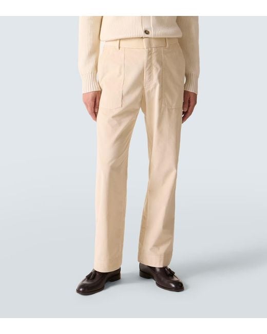 Brioni Gerade Hose Aus Cord in Natural für Herren