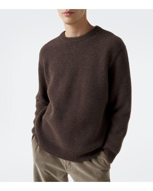 The Row Brown Anish Cashmere And Wool Sweater for men