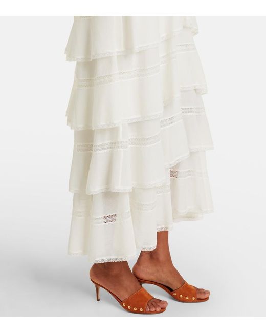 Dorothee Schumacher White Dreamful Cotton And Silk Midi Dress