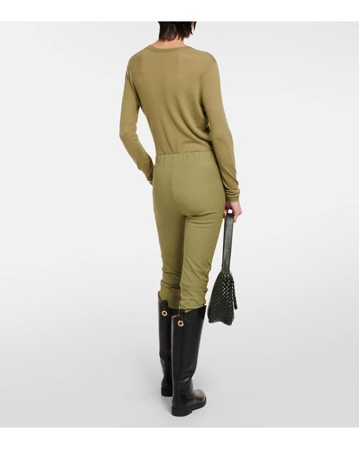 Joseph Green Mid-Rise Gabardine Leggings