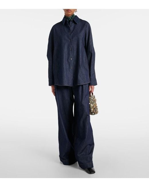 Dries Van Noten Blue Denim Shirt