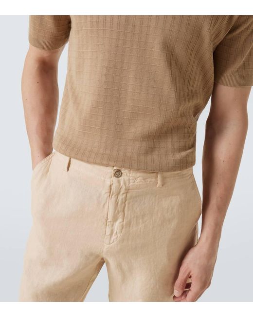 Fedeli Bermuda-Shorts Aus Leinen in Natural für Herren