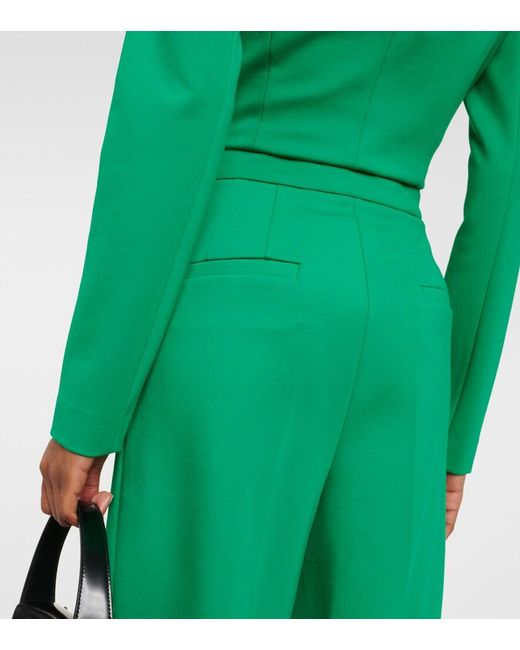 Dorothee Schumacher Green High-Rise Wide-Leg Pants