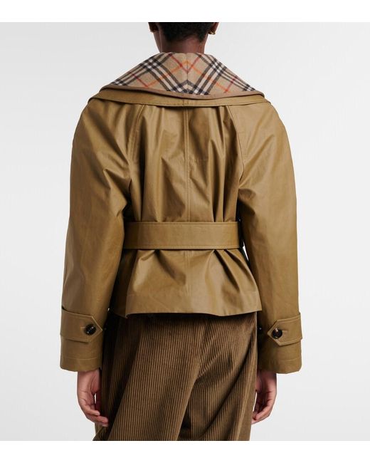 Burberry Green Check Cotton Jacket