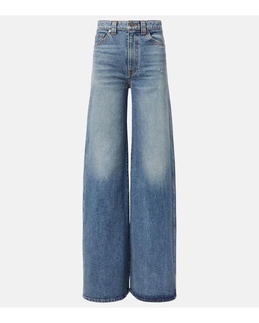 Khaite Blue Wide-Leg Jeans Dane