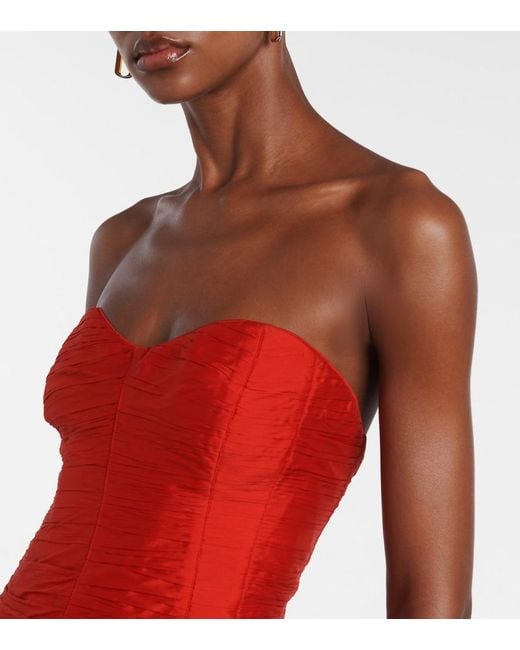 Marmar Halim Red Bustier Gown