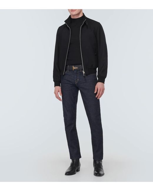 Tom Ford Black Wool, Silk, And Mohair Jacket for men