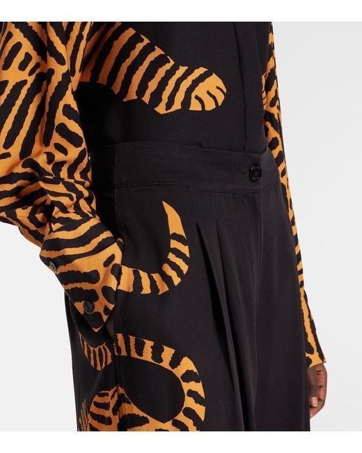 Farm Rio Blue Weite Hose Tiger