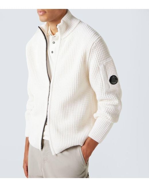 C P Company Jacke Lens Aus Einem Wollgemisch in White für Herren