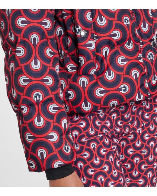 Fusalp Red Tatum Printed Quilted Ski Jacket