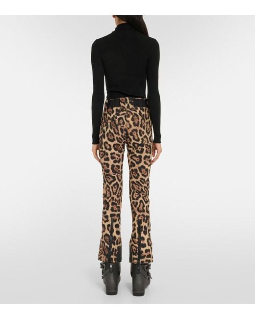 Goldbergh Purr Leopard-print Ski Pants in Brown | Lyst