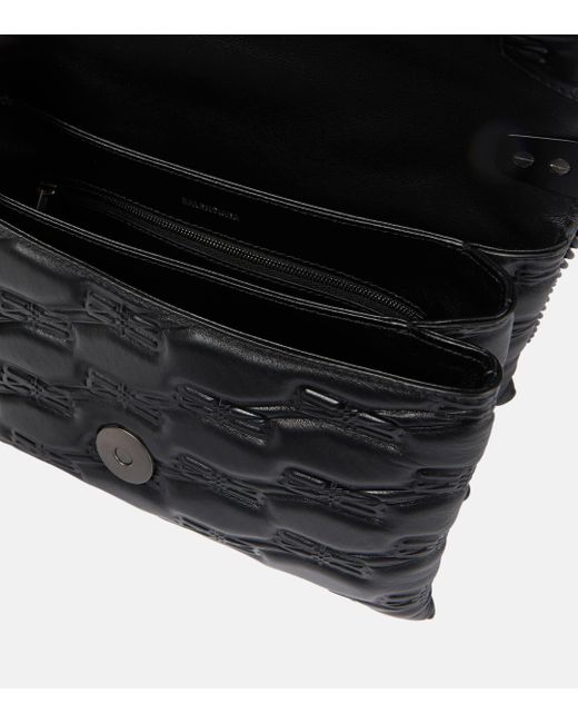 Balenciaga Black Triplet Medium Leather Shoulder Bag