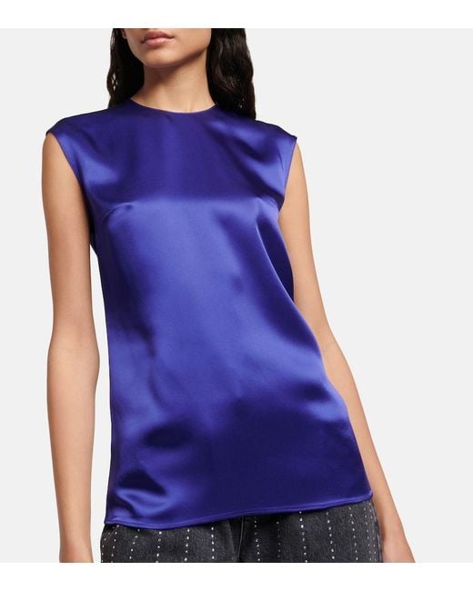 Stella McCartney Blue Satin Top